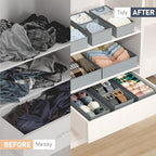 DIMJ Drawer Organizer Clothes, 12 Pack Dresser Organizer, Foldable Closet - Image 3