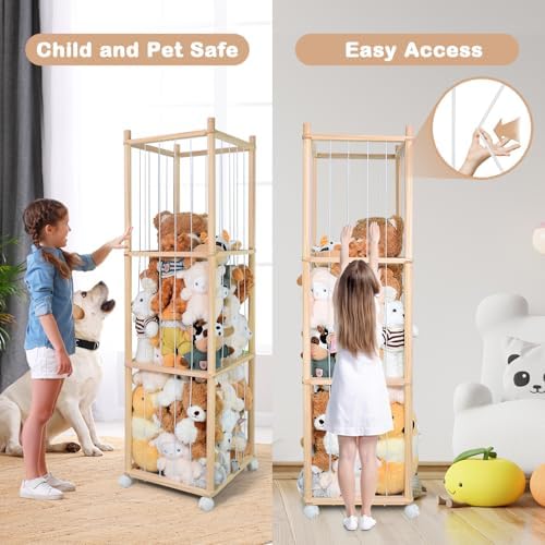 Stuffed Animal Storage, Wood Stuffed Animal Zoo Storage - Image 3