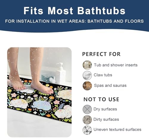 XIYUNTE Bath Mat for Tub Non Slip Bathtub Mat Non Slip 40x16 Baby Bath Mat - Image 6