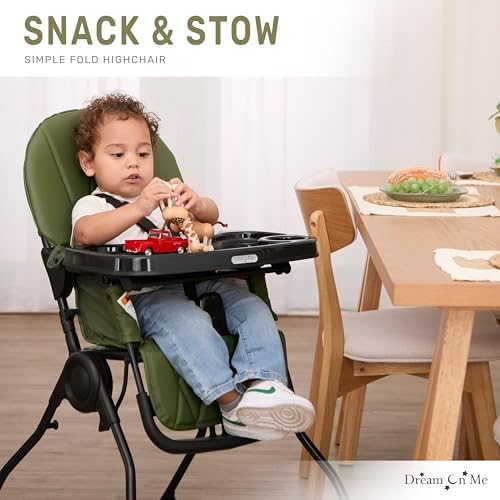 Dream On Me Snack and Stow Highchair | Adjustable Feeding Chair - Image 2