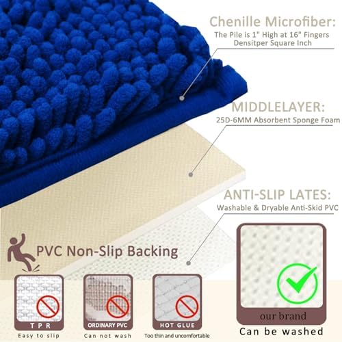 Bathroom Rugs Sets 3 Piece Non Slip, Bath Rugs - Image 6