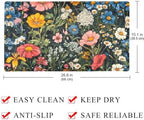 Shower Mat Non Slip 26.8 x 15.1 Inches, Colored Flowers Bathtub Mat Shower - Image 4