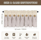 ASPMIZ Farmhouse Valances for Windows, Boho Kitchen Valances Curtains - Image 5