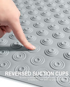 OTHWAY Reverse Suction Cup Bath Mat: 39x16 inch Extra Long Bathmat│Perfect - Image 2