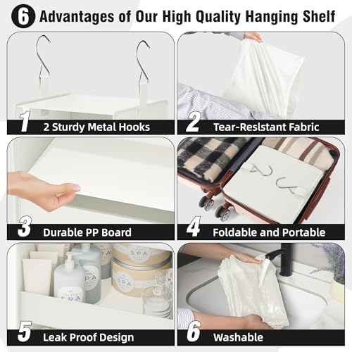 GRANNY SAYS 4-Shelf Hanging Closet Organizer, Foldable Storage - Image 5