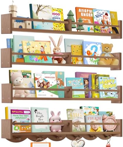 34Inch Nursery Book Shelves Wall Mounted, Floating Book Shelf by Dixryaus