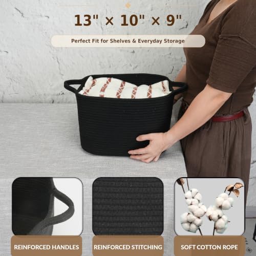 XUANGUO Woven Cotton Rope Storage Basket - Image 2
