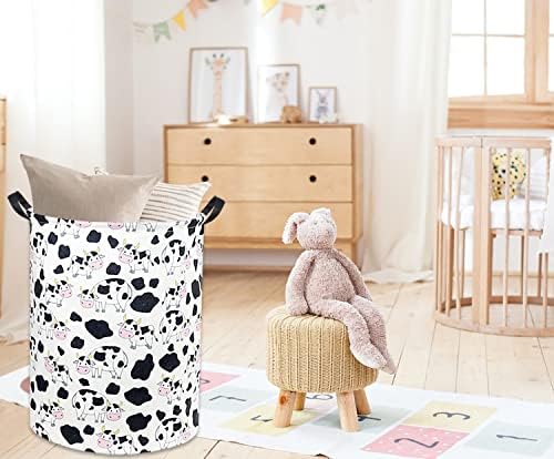 Cow print Laundry Basket Baby Laundry Basket Nursery Hamper Kids Baby Laundry - Image 3