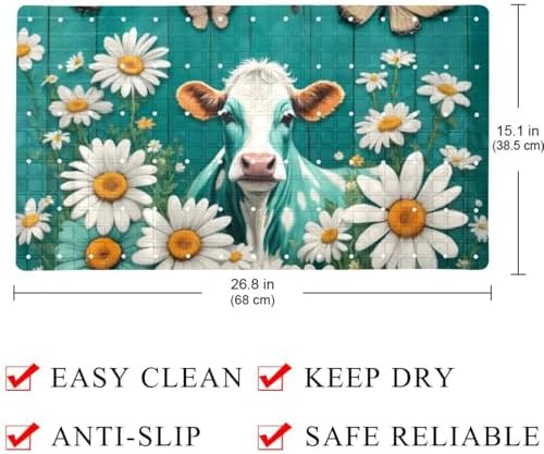 Bath Tub Shower Mat, Washable Bathtub Floor Mats, Suction Cups and Drain Holes - Image 4