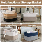 Goodpick 75L Large Woven Blanket Basket - Image 5