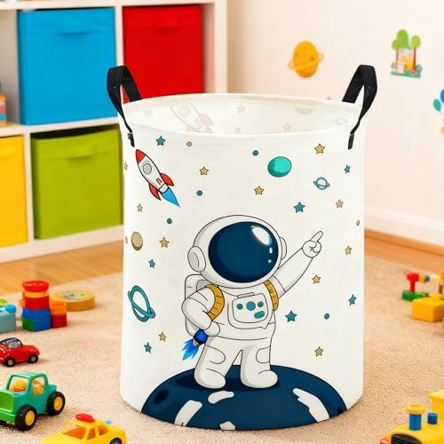 ESSME Kids Laundry Basket, Space Hamper Collapsible Canvas Waterproof Storage - Image 6
