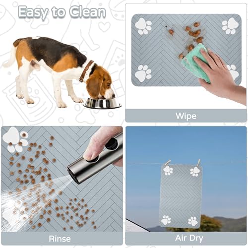 Dog Cat Food Mat, Absorbent Pet Feeding Mat - Image 7