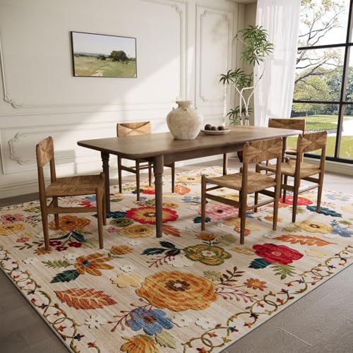 9x12 Area Rugs for Living Room: Washable Rug Non Slip Low Pile Soft Carpet - Image 2