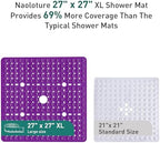 Large Square Shower Mat Bathtub Bath Mat Non Slip Purple 27"x27" - Image 3