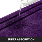 HOMEIDEAS Bathroom Rugs Sets 2 Piece, Super Soft Non Slip Bath Mat Purple - Image 4