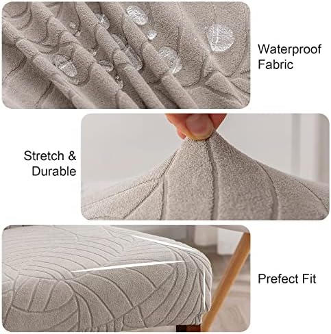 Waterproof Dining Room Chair Covers Set of 6 Slipcovers - Image 3