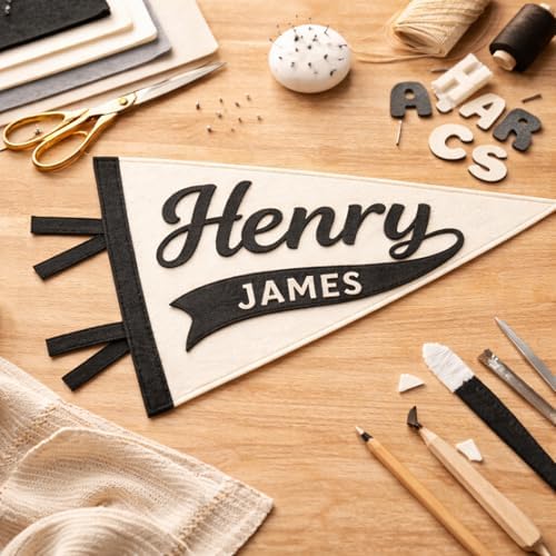 Custom Name Felt Pennant Flag, Baby Name Sign - Image 4