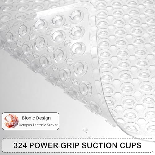 Non-Slip Bathtub and Shower Mats, Power Grip Bath Mat 35 x 16.3 Inch - Image 3