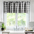 Hiasan Black and White Buffalo Plaid Curtains Valances, 52W x 18L, 1 Panel by Hiasan