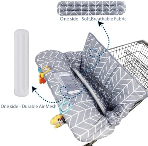 ICOPUCA Shopping Cart Cover for Baby, 2 in 1 cart Cover for Babies N high Chair - Image 2