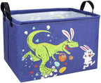 Dinosaur Easter Basket for Kid Large Empty Baby Rectangular Cute Easter Gift by ASKETAM