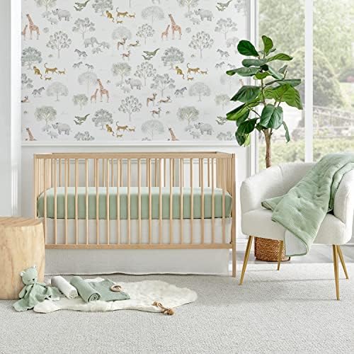 Levtex Baby - Cloud Muslin Crib Bed Set - Baby Nursery Set - Sage and White by LevtexBaby