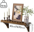 QsQueen Scalloped Wood Wall Shelf – 17 Inch Floating Shelf - Image 3