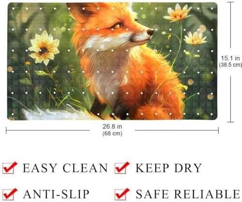 Non Slip Bathtub and Shower Mat 26.8x15.1 inch, Bath Mat - Image 4