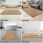 Yeaban Chenille Beige Bathroom Rug 30"x50", Non-Slip Rubber Backing - Image 5