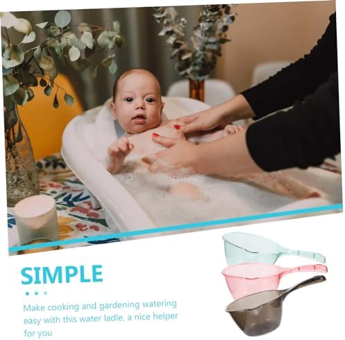 3Pcs Thickened Baby Bath Water Ladle Reusable Plastic Water Scoop - Image 2