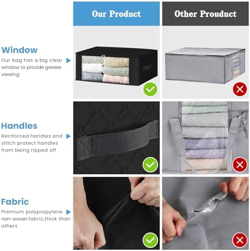 HomeHacks 6-Pack Clothes Organizer Storage Bags Foldable Storage Box - Image 4