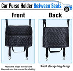 BFXM Car Purse Holder Between Seats, Leather Front Seat Car Organizer - Image 6