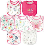 7Pcs Cotton Waterproof Baby Bibs Hook Loop Closure Newborn Bib Keepsake Baby by 2ooya