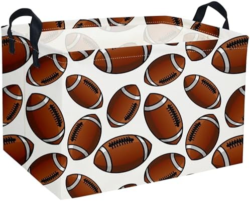 Rectangular Football Baskets Kids Storage Bins Baby Boy Basket Kids Toy Storage by DDBASKET