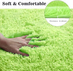 Green Bathroom Rugs Sets 3Piece Bath Mat Solid Bath Rug Floor Mats Washable - Image 3