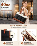 LOVEVOOK Work Tote Bag for Women, 15.6 Inch Laptop Bag - Image 2