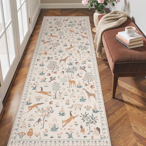 BESBLEE 2X7 Washable Kitchen Runner Rug, Animal Non Slip - Image 2