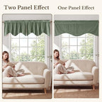 StangH Sage Green Valance for Windows 52x18 Inch, 1 Panel - Image 7