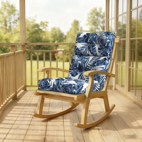 DYTXIII Outdoor High Back Chair Cushions Set of 2, Water Repellent Tufted - Image 6