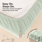 2-Pack Muslin Mini Crib Sheets for Boys, 38x26 Fitted Sheet - Image 7