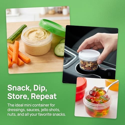 EONJOE 2oz Airtight Small Plastic Food Storage Containers - Image 6