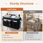 Fab totes Bedside Caddy for Dorm Bed, Bedside Storage Bag Hanging Organizer - Image 3
