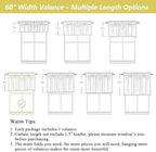 Natural Valances for Windows, Light Filtering Faux Linen Textured Small Short - Image 3