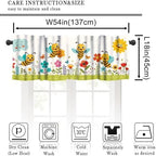 Kids Cartoon Bee Valance Curtain Children's Colorful Cute Forest Plants Flowers - Image 3