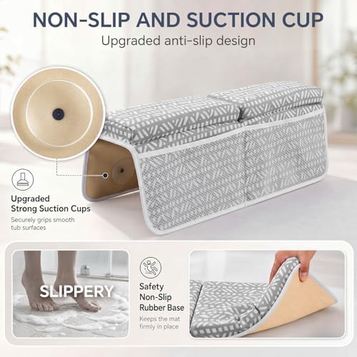 Vicenpal Baby Bath Kneeler and Elbow Rest Pad Set, Thick Comfortable Quick Dry - Image 5