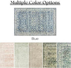Large Area Rug for Living Room Vintage Blue Non Slip Washable Rugs 9x12 - Image 6