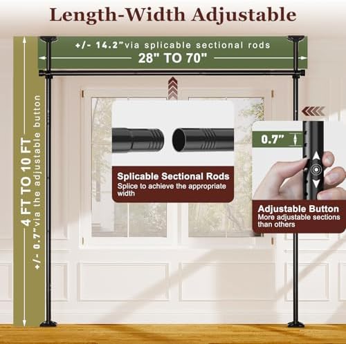 Goovilla Room Divider for Room Separation, 4-10ft 28-70inch - Image 2