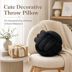 Petrella Black Knot Pillow Ball, 8 Inch Decorative Pillow - Image 4