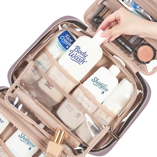 NISHEL Travel Toiletry Bag for women, Portable Hanging makeup Organizer - Image 5