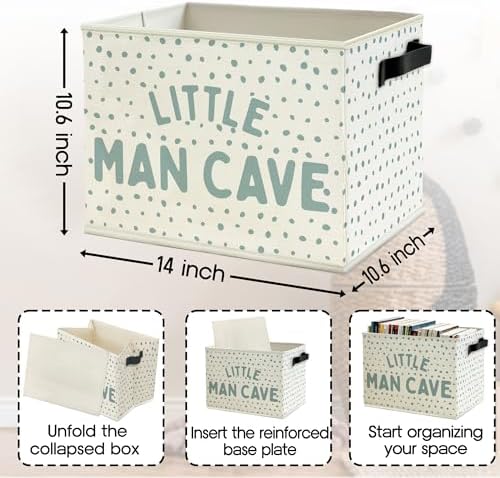 Little Man Cave Boys Storage Bins Box - Image 6